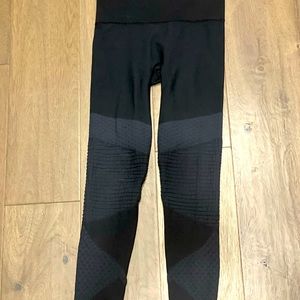 Spanx, moto leggings, black, size medium